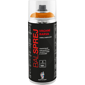 BALSPREJ vrchní uniwersalna akrylowa farba w sprayu, RAL 1028 żółty melonowy, 400 ml