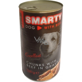 Smarty Chunks Dog s hovězím kompletní krmivo pro psy 1240 g