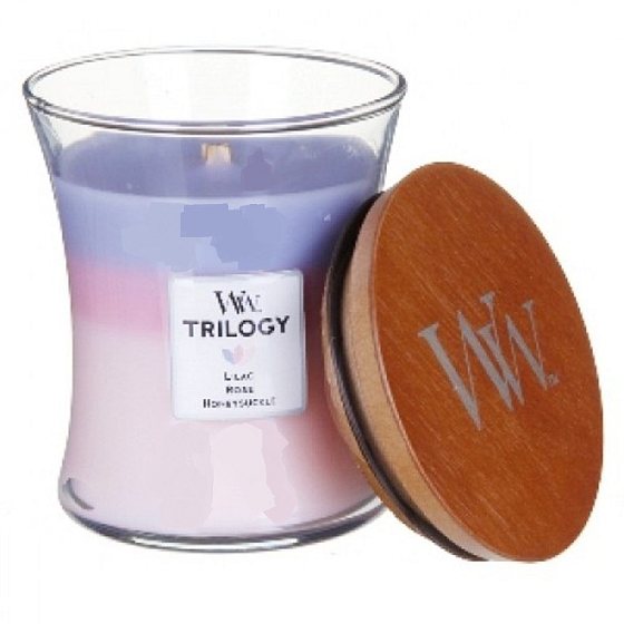 WoodWick Trilogy Botanical Garden - Botanická zahrada vonná svíčka s dřevěným knotem a víčkem sklo velká 609,5 g