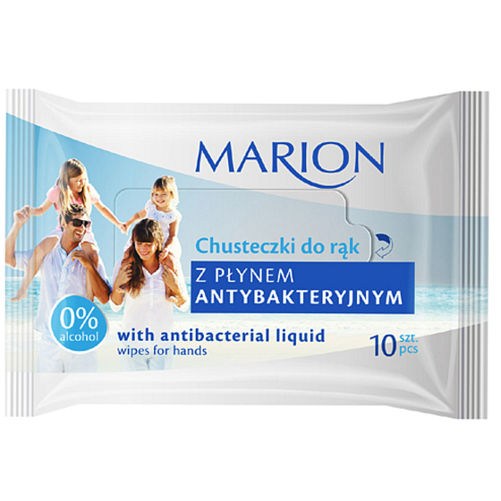Marion Wipes Antibakteriální vlhčené ubrousky 10 kusů