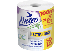 Linteo Mega 2vrstvé kuchyňské papírové utěrky, 100 m, 1 role