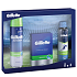Gillette Cool Wave voda po holení 100 ml + Series Sensitive gel na holení 200 ml + Power Rush antiperspirant deodorant sprej 150 ml, kosmetická sada pro muže