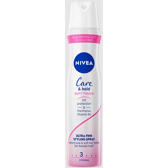 Nivea Care & Hold Soft Touch lak na vlasy s panthenolem a vitaminem B3 250 ml