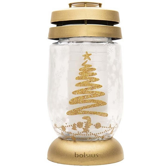 Bolsius Lampa skleněná Zlatá se stromkem 23 cm 120 g