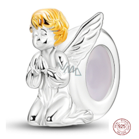 Charm Srebrny 925 Modlący się anioł, koralik na bransoletkę symbol