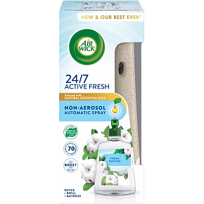 Air Wick Active Fresh automatyczny dyfuzor na bazie wodnej i wkład świeża bawełna, 1+228 ml