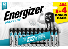 Energizer Baterie Max Plus AAA mikrotužková baterie, 8+4 ks
