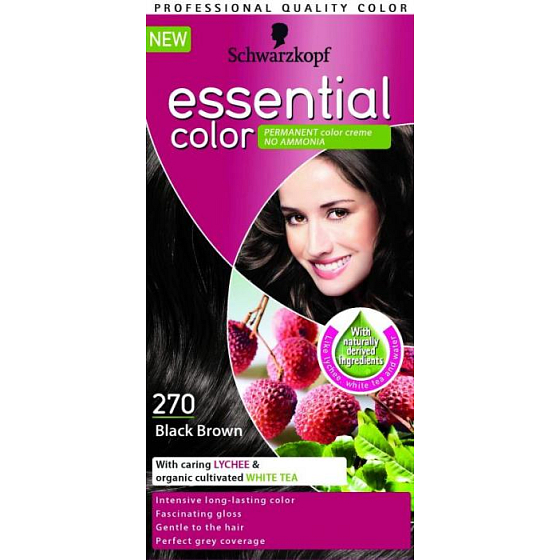 Schwarzkopf Essential Color dlouhotrvající barva na vlasy 270 Černohnědá