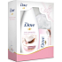 Dove Kokosové mléko a květy jasmínu sprchový gel 250 ml + toaletní mýdlo 100 g + žínka, kosmetická sada