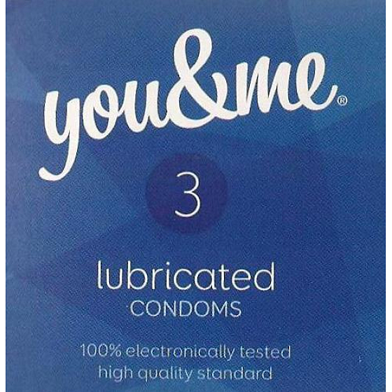You & Me Lubricated průhledný lubrikovaný kondom 3 kusy