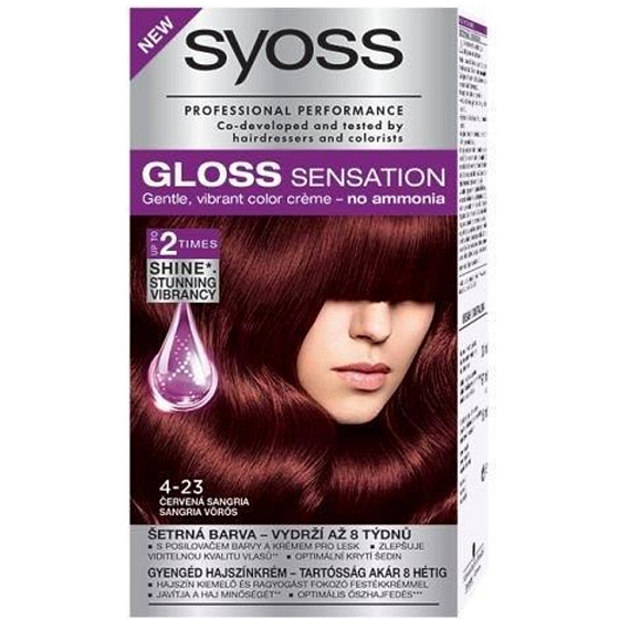 Syoss Gloss Sensation Šetrná barva na vlasy bez amoniaku 4-23 Červená sangria 115 ml