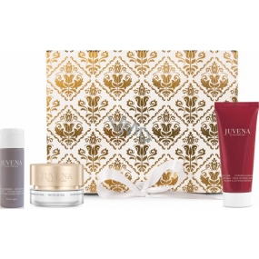 Juvena Moisture Cream Rich celodenní krém 50 ml + Pampering & Smoothing Handcream krém na ruce 100 ml + Cleansing Lifting Peeling Powder peeling 20 g, kosmetická sada