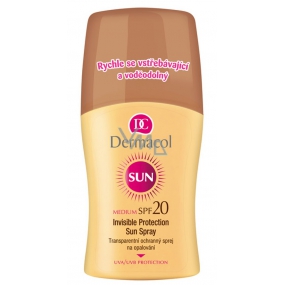 Dermacol Sun Transparentní ochranný sprej na opalování SPF 20 150 ml