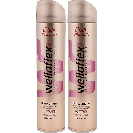 Wella Wellaflex Ultra Strong Hold ultra silné zpevnění lak na vlasy 2 x 250 ml, duopack
