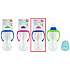 First Steps Feeding Bottle 0+ kojenecká lahev čirá s úchopy fialové barvy 250 ml