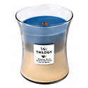 WoodWick Trilogy Nautical Escape - Ráj na pobřeží vonná svíčka s dřevěným knotem a víčkem sklo střední 275 g
