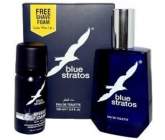 Blue Stratos toaletní voda 100 ml + pěna na holení 45 ml, kosmetická sada pro muže