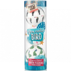 Dirty Works Exotic Bird šumivá bomba do koupele 3 x 80 g, kosmetická sada