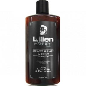 Lilien Men-Art Szampon do brody, włosów i ciała Black szampon na brodę, włosy i ciało z Aloe Vera i Panthenolem 250 ml