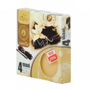Admit Tea Lights Vanilka vonné čajové svíčky Maxi 4 kusy, doba hoření 10 hodin