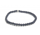 Goldstone niebieski Awenturyn bransoletka elastyczna, kuleczka 4 mm / 16 - 17 cm, kamień ambicji