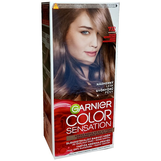 Garnier Color Sensation farba do włosów 7.12 Ciemny różowy blond