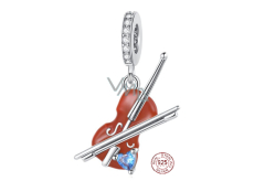 Charm Srebrna 925 Housle, zawieszka na bransoletkę