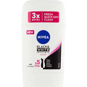 Nivea Black & White Invisible Clear antyperspirant w sztyfcie, 50 ml
