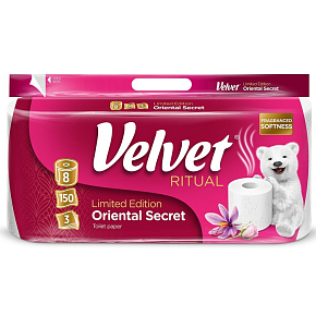 Velvet 3-warstwowy papier toaletowy 8 rolek
