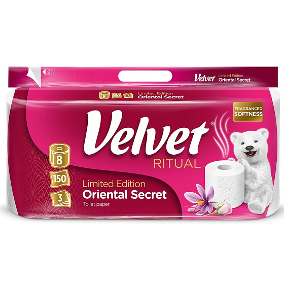 Velvet 3-warstwowy papier toaletowy 8 rolek