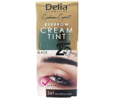 Delia Cosmetics Color Cream krem do brwi z olejem arganowym 1.0 Czarne 15 ml + 15 ml