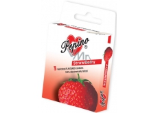 Pepino Truskawka prezerwatywy z naturalnego lateksu 3 sztuki
