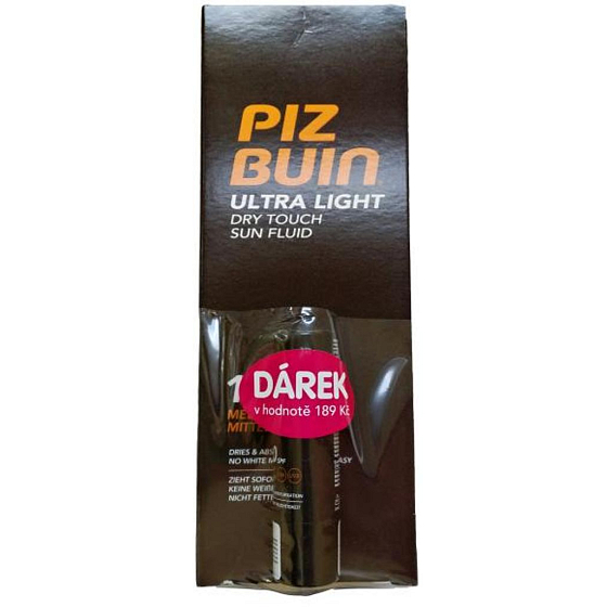 Piz Buin Ultra Light SPF15 ultra lekki nawilżający fluid do opalania 150 ml + SPF30 balsam do ust 4,9 g, duopack
