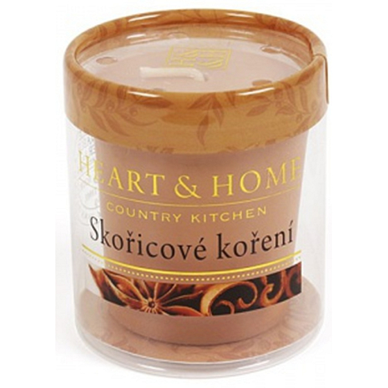 Heart & Home Skořicové koření Sojová vonná svíčka bez obalu hoří až 15 hodin 53 g