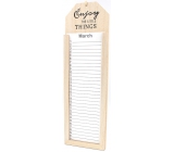 Nekupto Home Decor Drewniana dekoracja tabulka z blokiem 38 x 12 cm