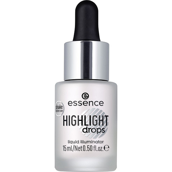 Essence Highlight Drops Liquid Illuminator tekutý rozjasňovač 10 Silver Lining 15 ml