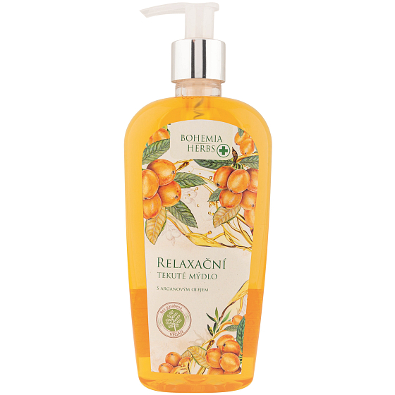 Bohemia Gifts Herbs Arganový olej relaxační tekuté mýdlo dávkovač 300 ml