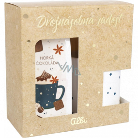 Albi Zelená sada hrnek 250 ml + horká čokoláda 60 g, dárková sada