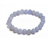 Bransoletka chalcedon elastyczna naturalny kamień, kuleczka 8 mm / 16 - 17 cm, kamień miłości, radości