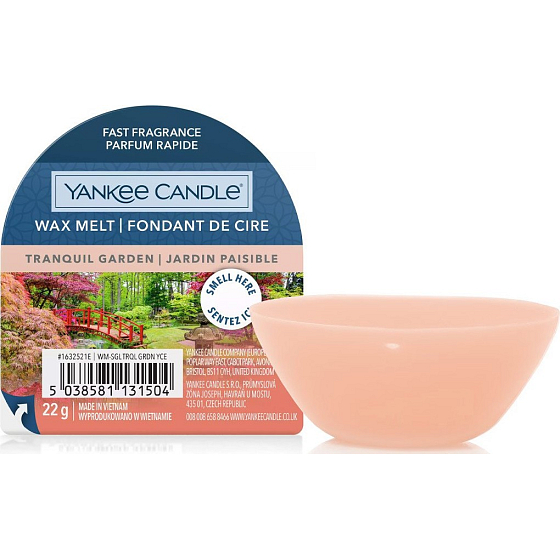 Yankee Candle Tranquil Garden - Tichá zahrada vonný vosk do aromalampy 22 g