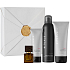 The Ritual Homme Grooming Essentials pěnový sprchový gel 200 ml + sprchový gel a šampon na vlasy 200 ml + tělové mléko 70 ml + L'Essentiel parfémovaná voda 15 ml, dárková sada pro muže