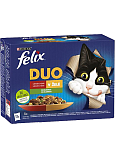 Felix Fantastic DUO saszetki dla kotów, wybór w galaretce z warzywami 12× 85 g