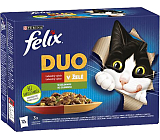 Felix Fantastic DUO saszetki dla kotów, wybór w galaretce z warzywami 12× 85 g