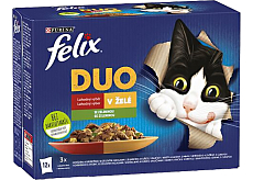 Felix Fantastic DUO saszetki dla kotów, wybór w galaretce z warzywami 12× 85 g