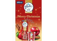Glade Merry Christmas Warm Apple Pie jablko a skočice vonné tyčinky a vonná svíčka 50 ml + 112 g, dárková sada