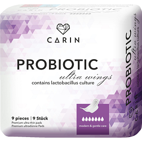 Carin Ultra Probiotic wkładki higieniczne dla kobiet, 9 sztuk