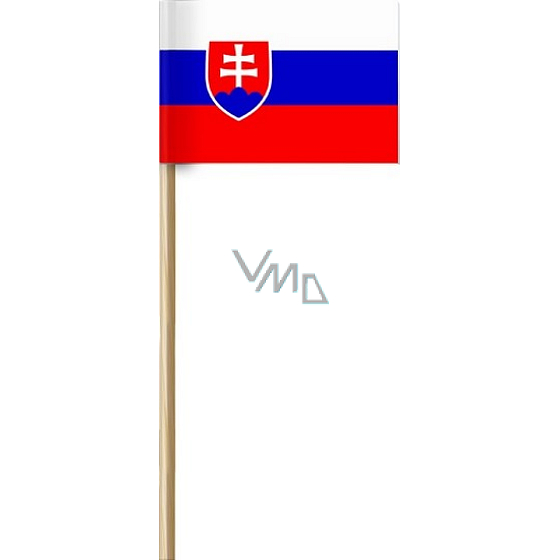 Arch Papierowa flaga Słowackiej Republiki na patyczku 42 cm 1 sztuka