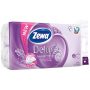 Zewa Deluxe Aqua Tube Lawendowe Marzenia perfumowany papier toaletowy 150 listków 3 warstwowy 8 sztuk, rolka, którą można spłukać