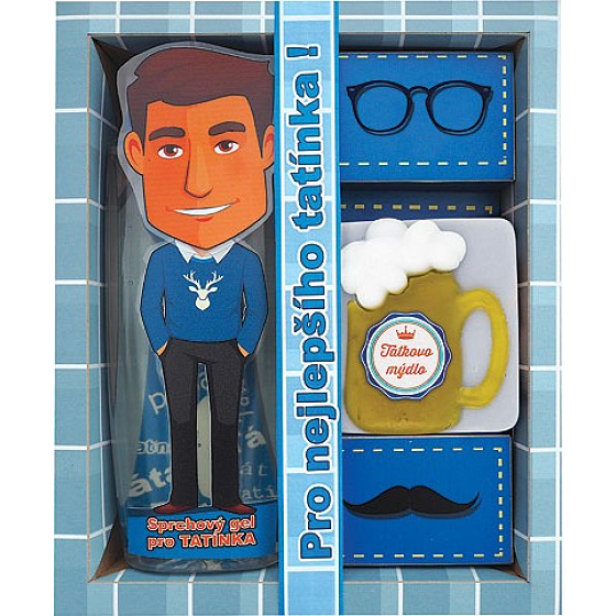 Bohemia Gifts Pro nejlepšího tatínka sprchový gel 300 ml + ručně vyráběné mýdlo pivo 70 g, kosmetická sada