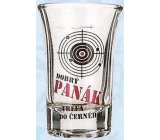 Nekupto Dary z humorem Panák szklany humorystyczny Dobry panák, trafienie w czarne 0,04 l